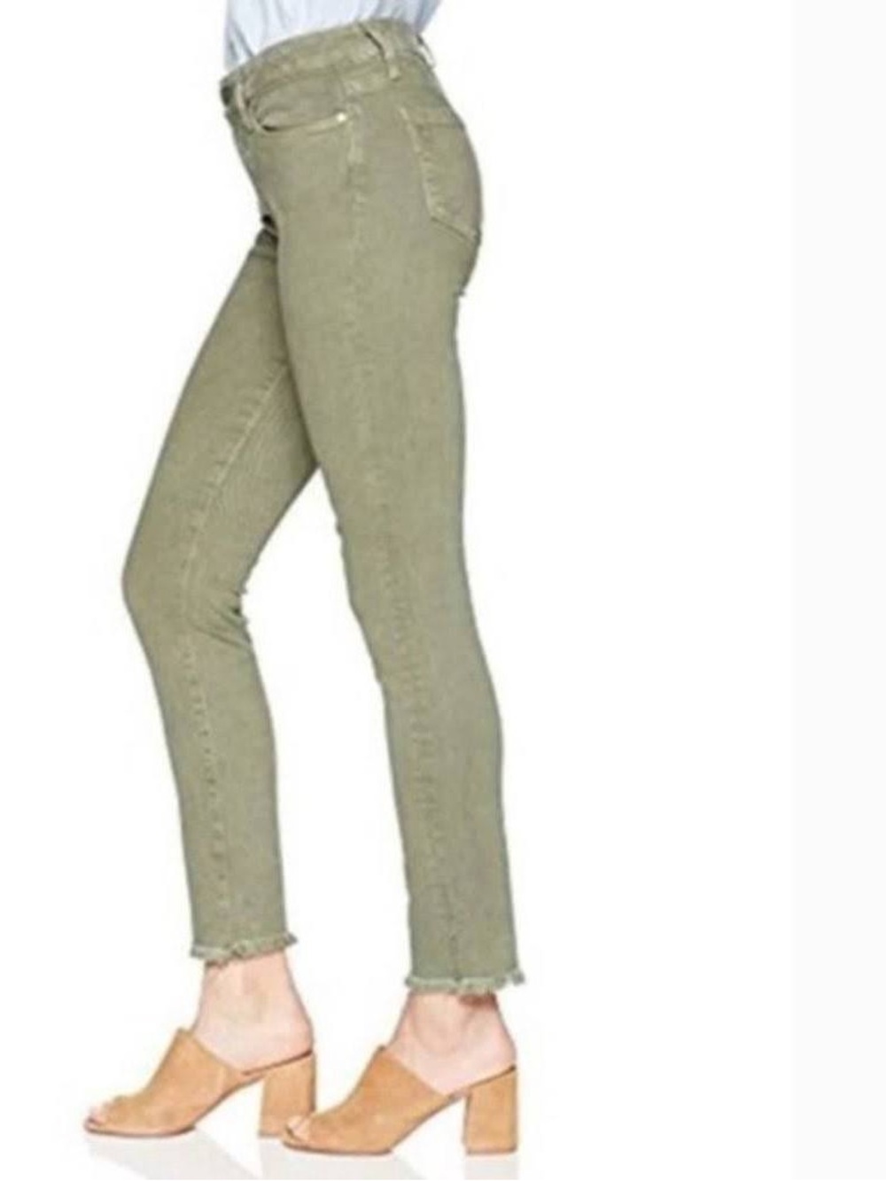 PAIGE HOXTON light green straight leg jeans